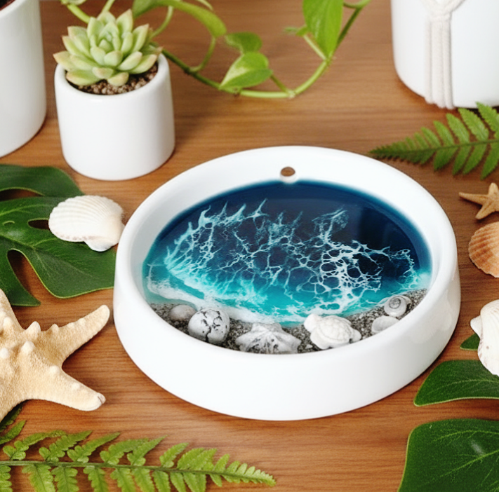 Round Coastal Trinket Dish