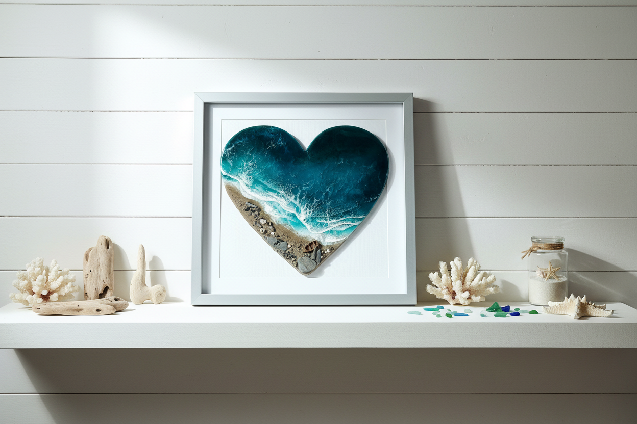 Coastal Heart in frame