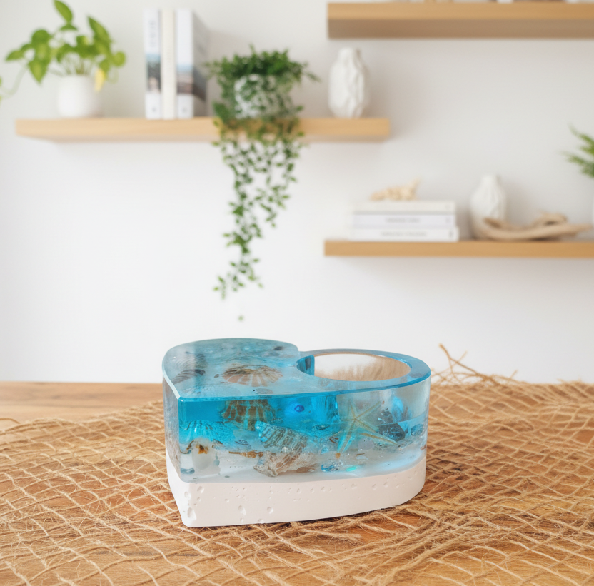 Coastal Heart Tealight Holder
