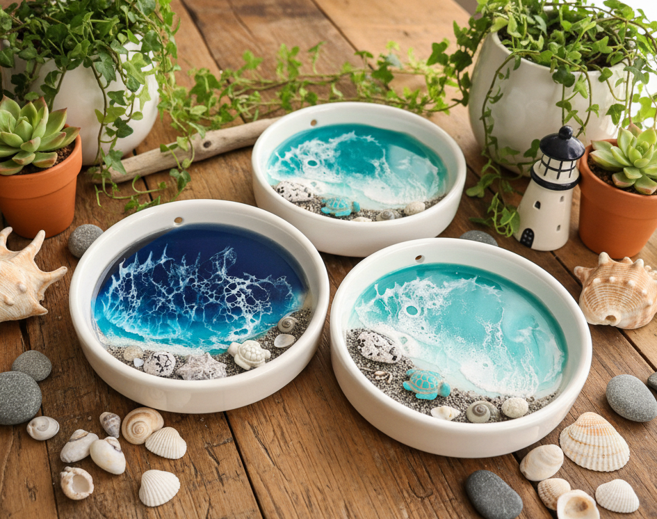 Round Coastal Trinket Dish