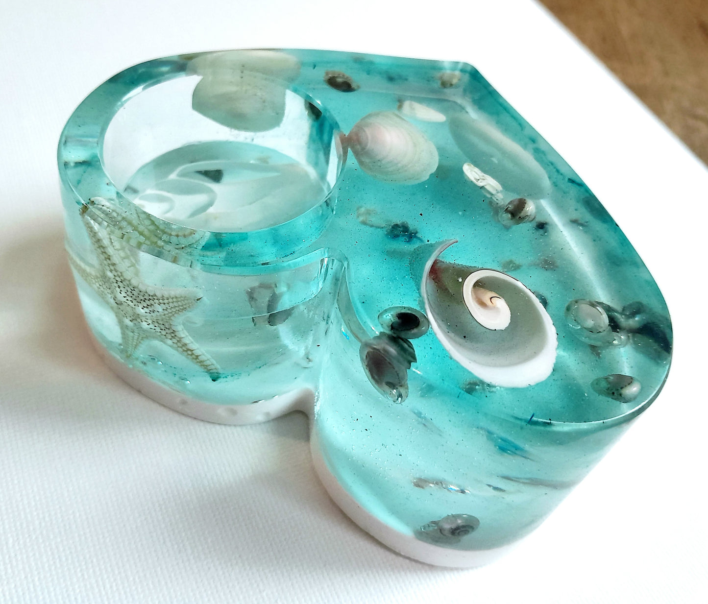 Resin Heart Tealight Holder