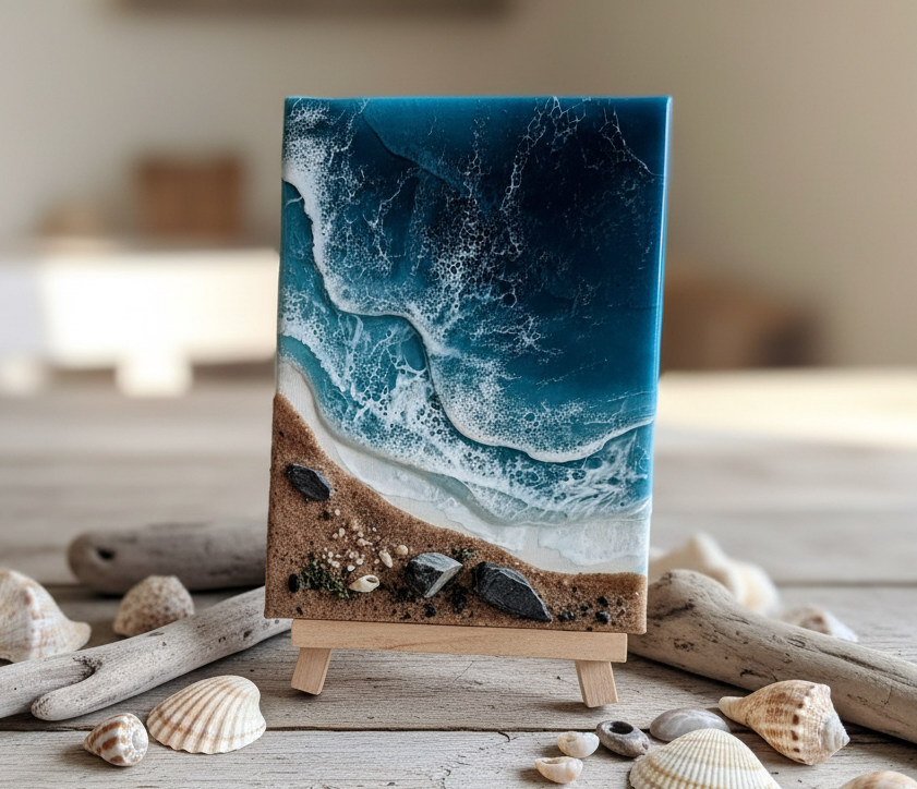 'Mini Coast' Canvase & Easel
