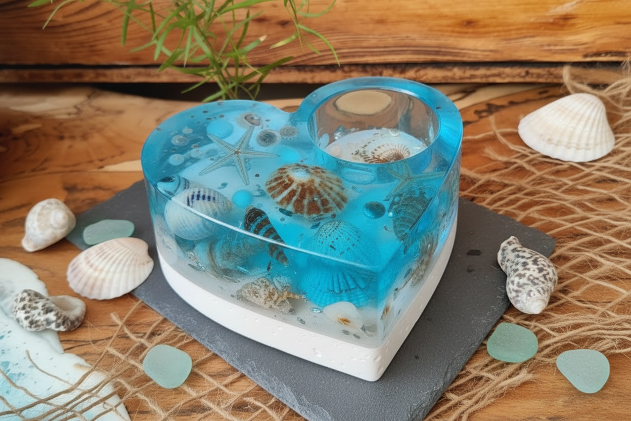 Coastal Heart Tealight Holder